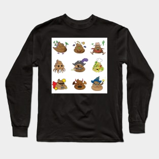 Cute Poop Emojis for Boys Long Sleeve T-Shirt